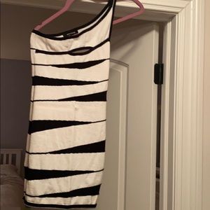 Mini black and white dress